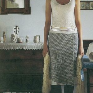 Anthropologie Snak Adriatic Plaid  Wool Faux Wrap Skirt Size  2